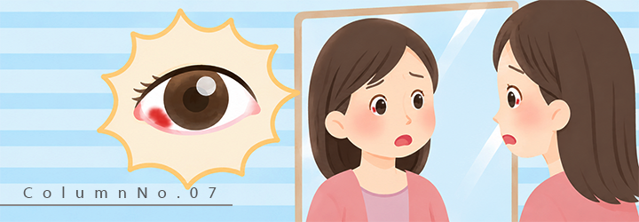 目が真っ赤！出血？充血？『結膜下出血』
